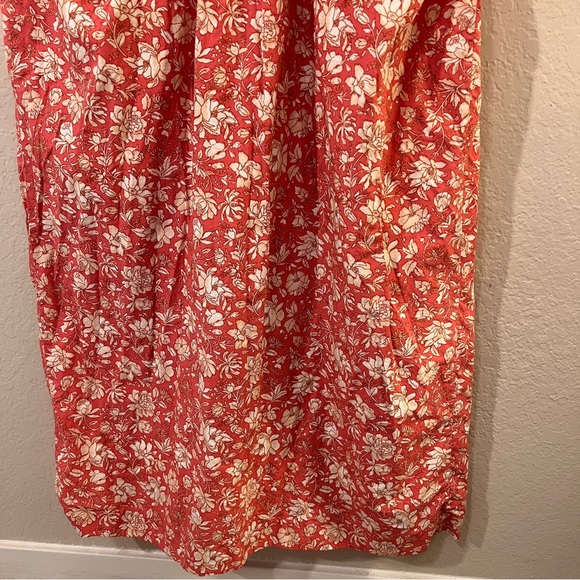 J.Crew Twist-Back Midi Dress Pink Floral Cutout Open Back Slit Size 18 - Picture 4 of 12